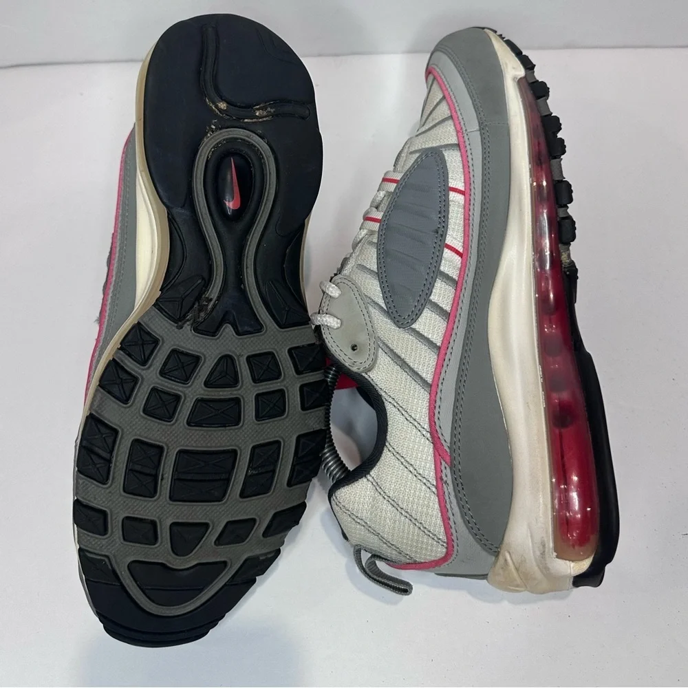 Used Men’s Nike Air Max 98 - Gray and Red Accents